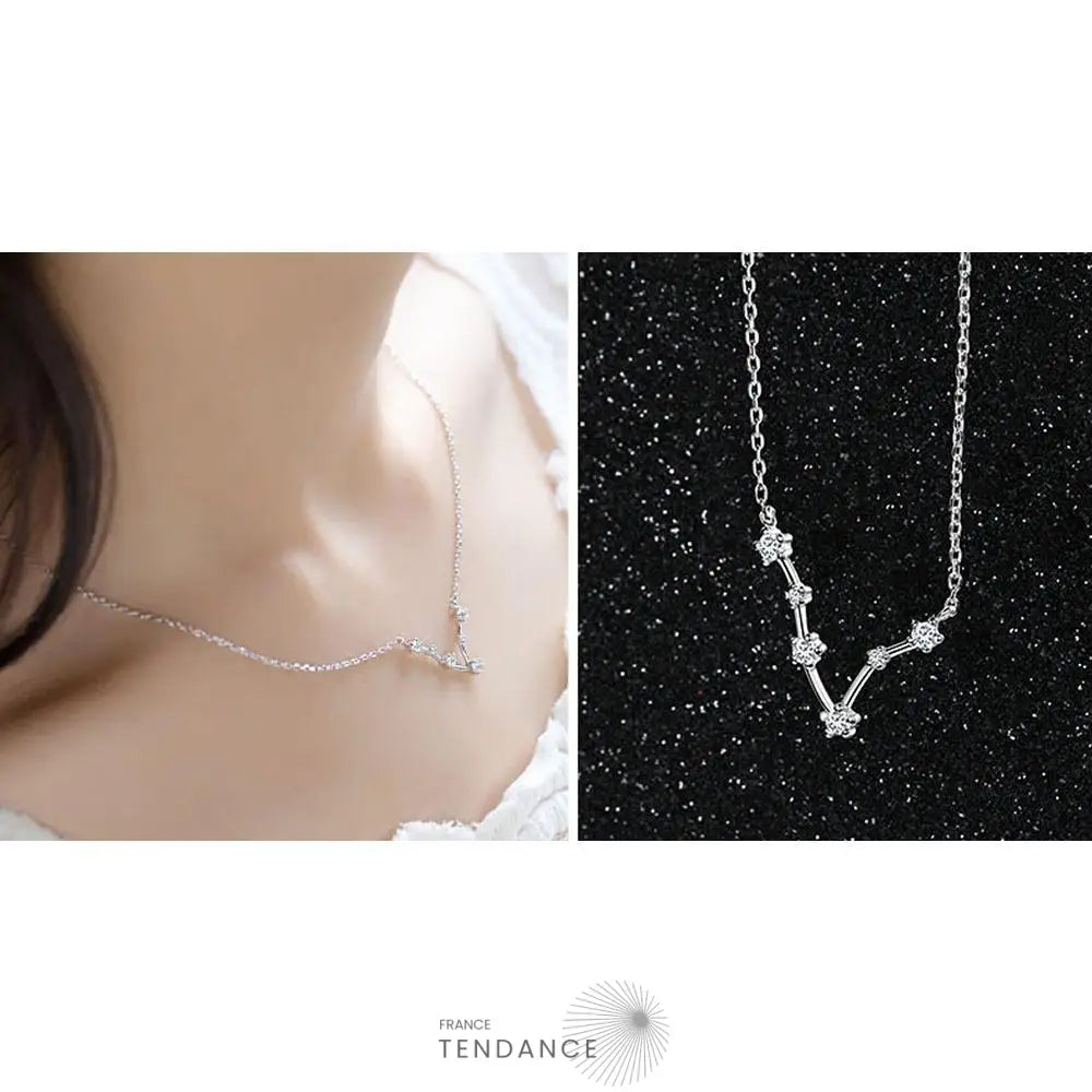 Collier Constellation Du Zodiaque En Argent |