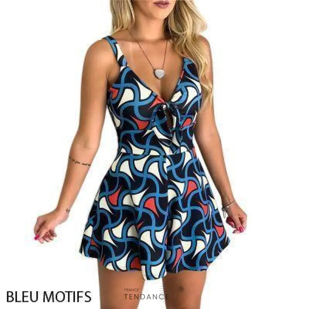 Combishort Imprimé à Lacets | France-Tendance