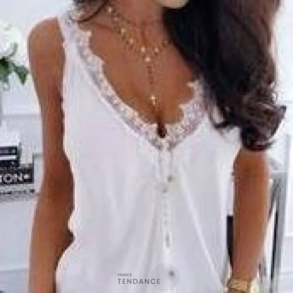 Débardeur Casual Dentelle | France-Tendance