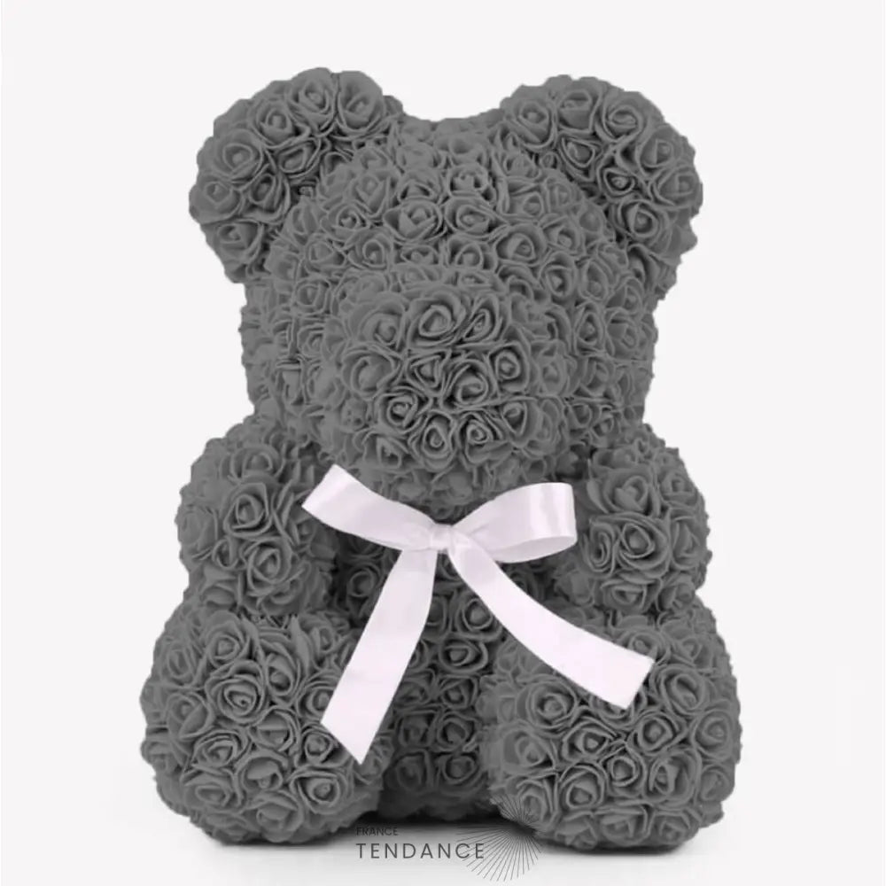 Géant Ours En Roses Gris (70 Cm) | France-Tendance