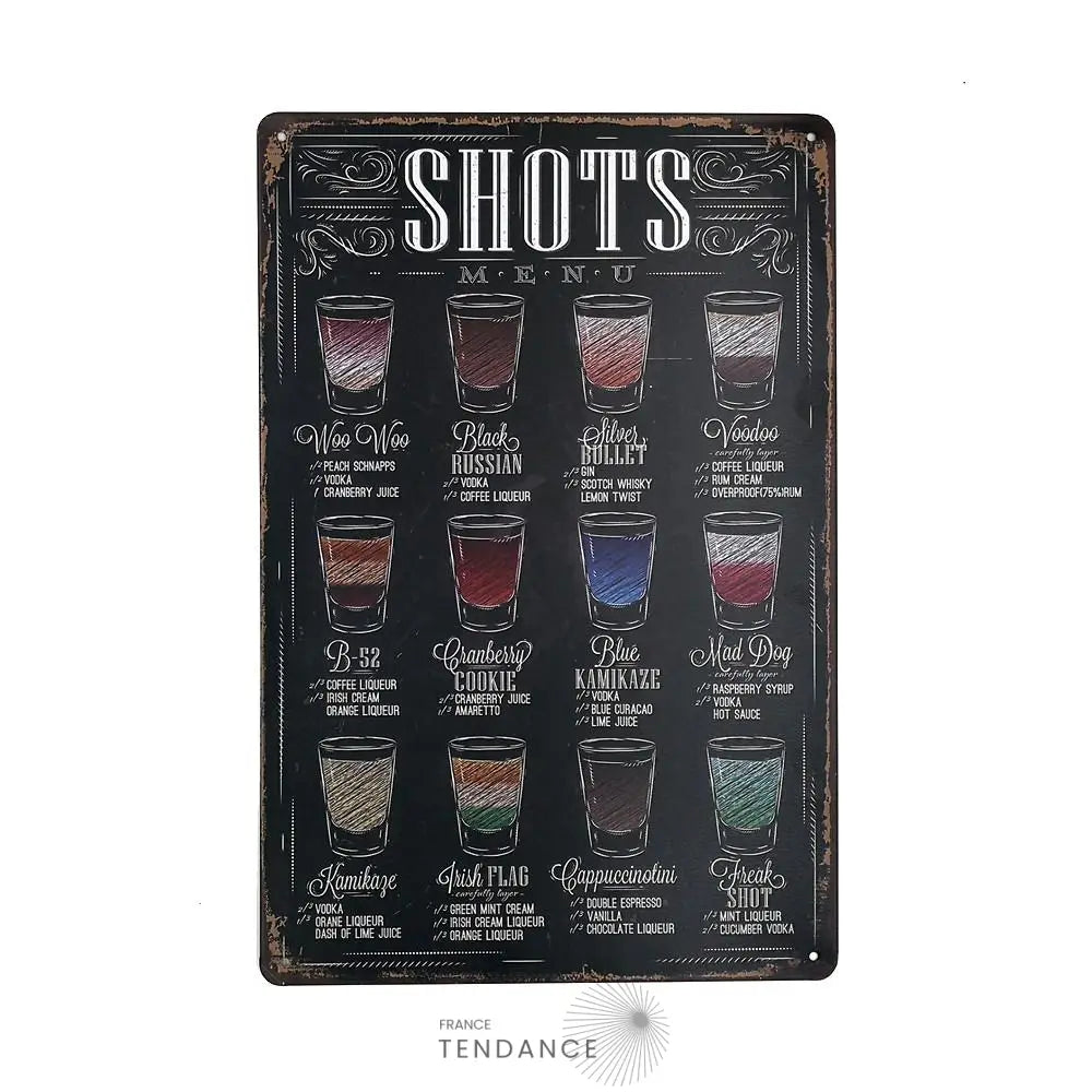 Plaque Vintage Décorative En Métal | France-Tendance