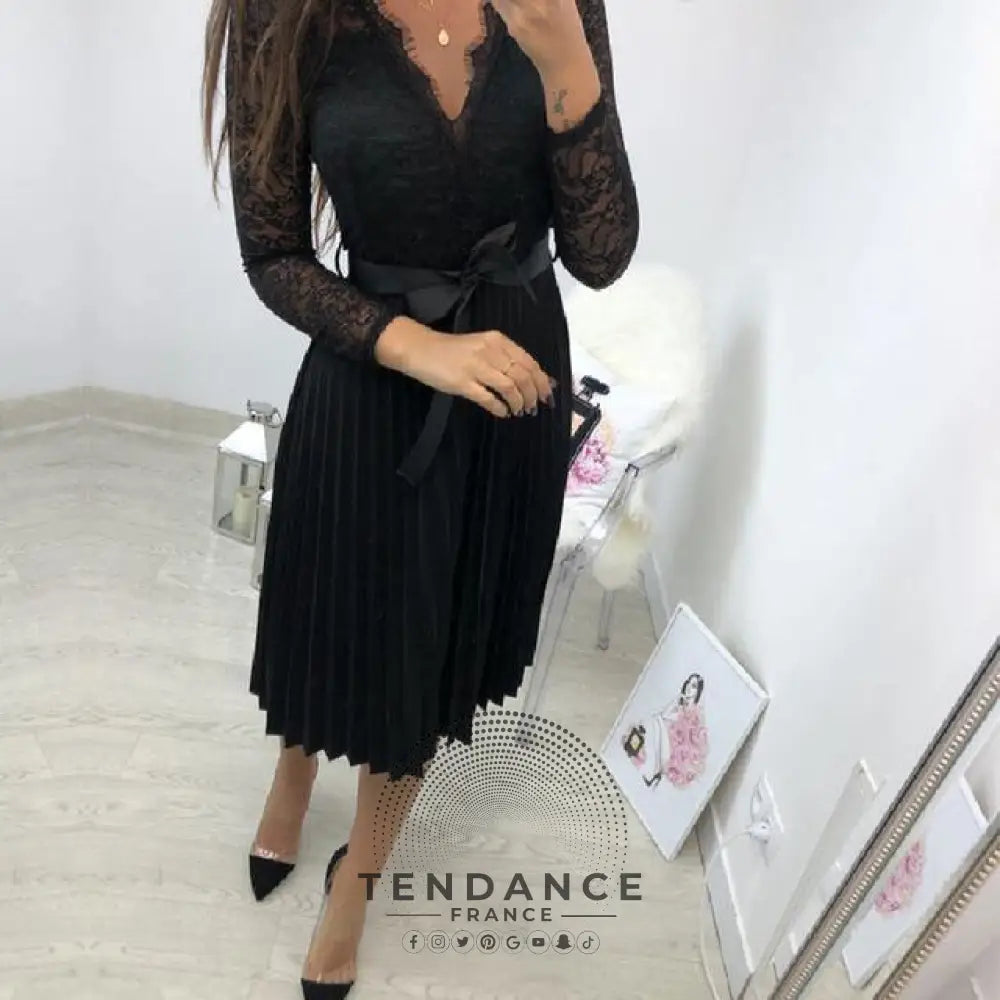 Robe Noire Plissée 2020 | France-Tendance