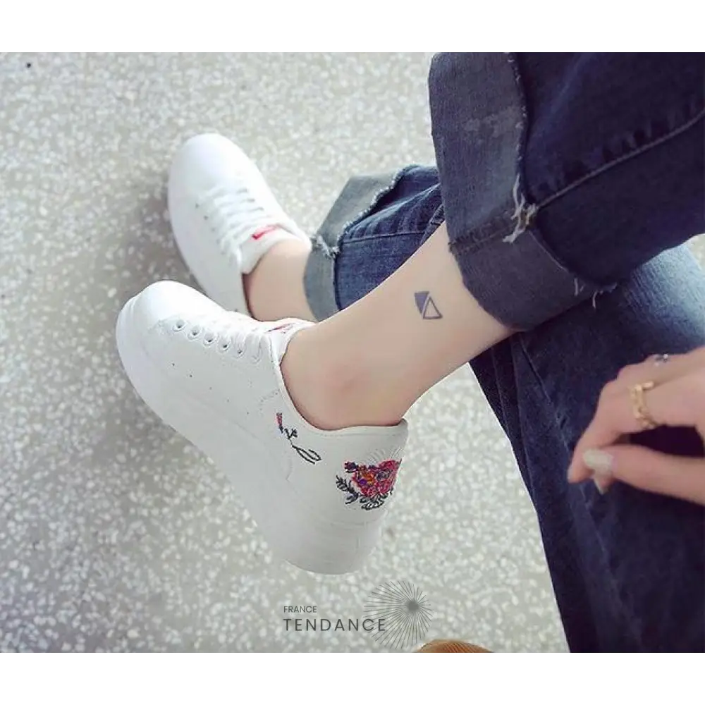 Superbes Baskets Brodées Casual | France-Tendance