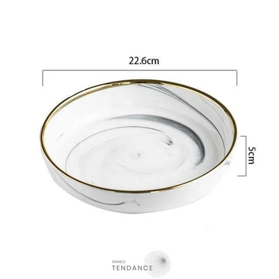 Assiettes Marbre & Or | France-Tendance