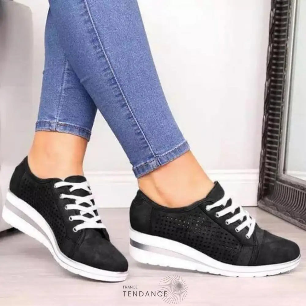 Baskets à Plateforme Avec Bande Argentée | France-Tendance