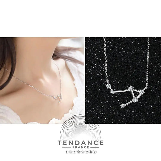 Collier Constellation Du Zodiaque En Argent |