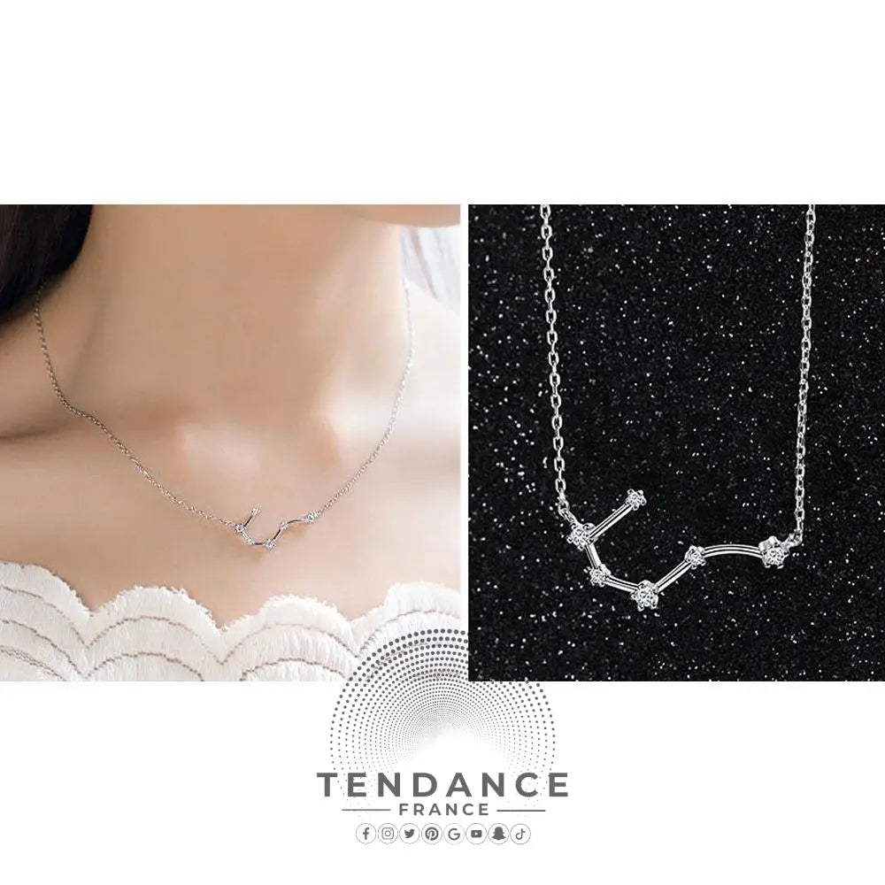 Collier Constellation Du Zodiaque En Argent |