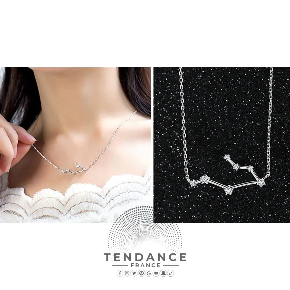 Collier Constellation Du Zodiaque En Argent |