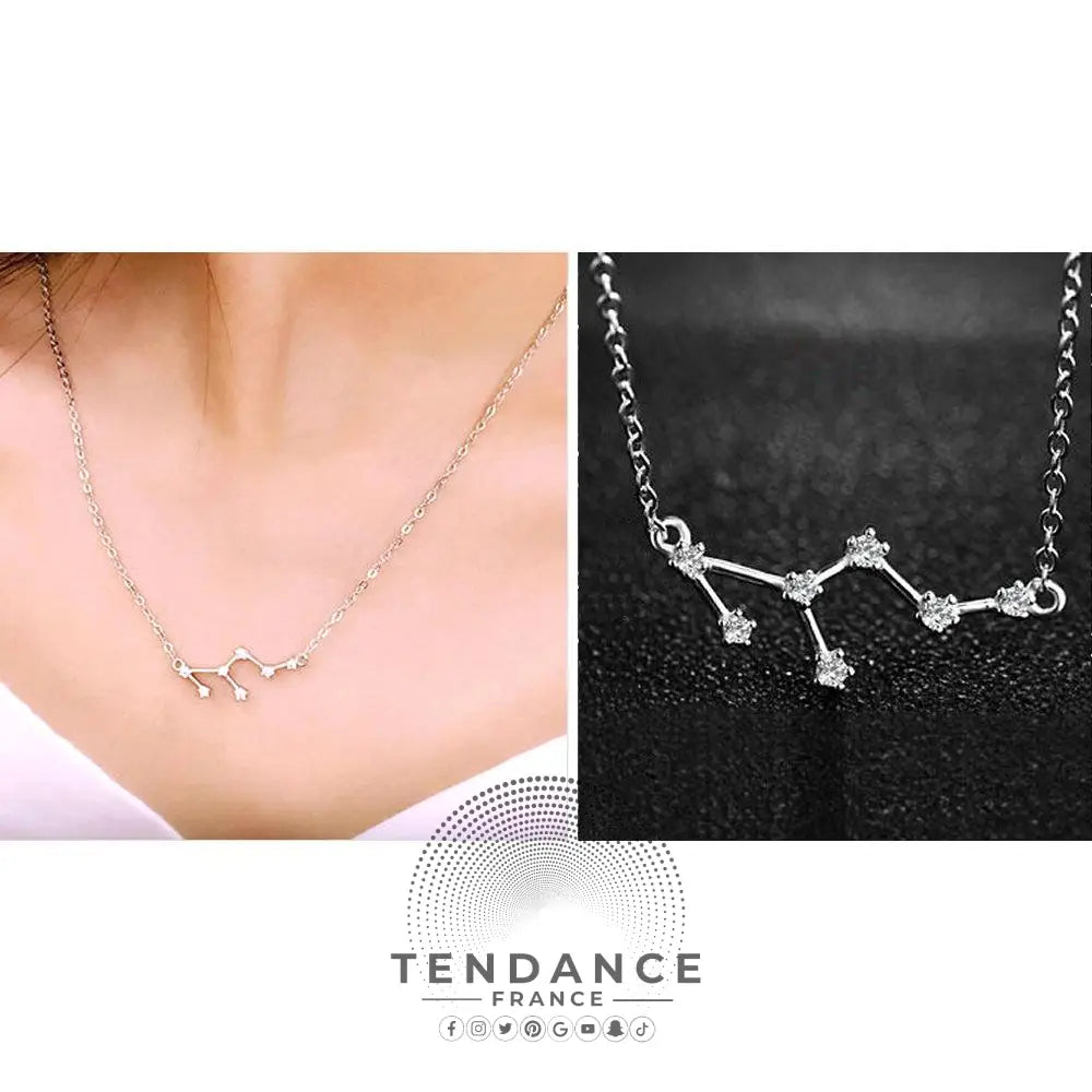 Collier Constellation Du Zodiaque En Argent |