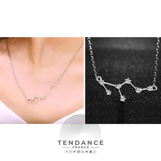 Collier Constellation Du Zodiaque En Argent |