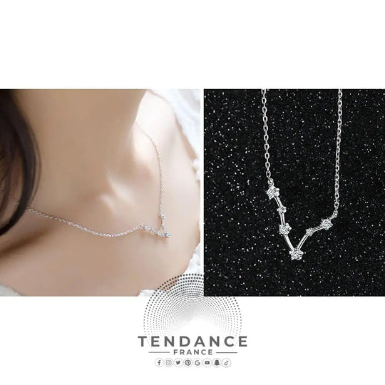 Collier Constellation Du Zodiaque En Argent |