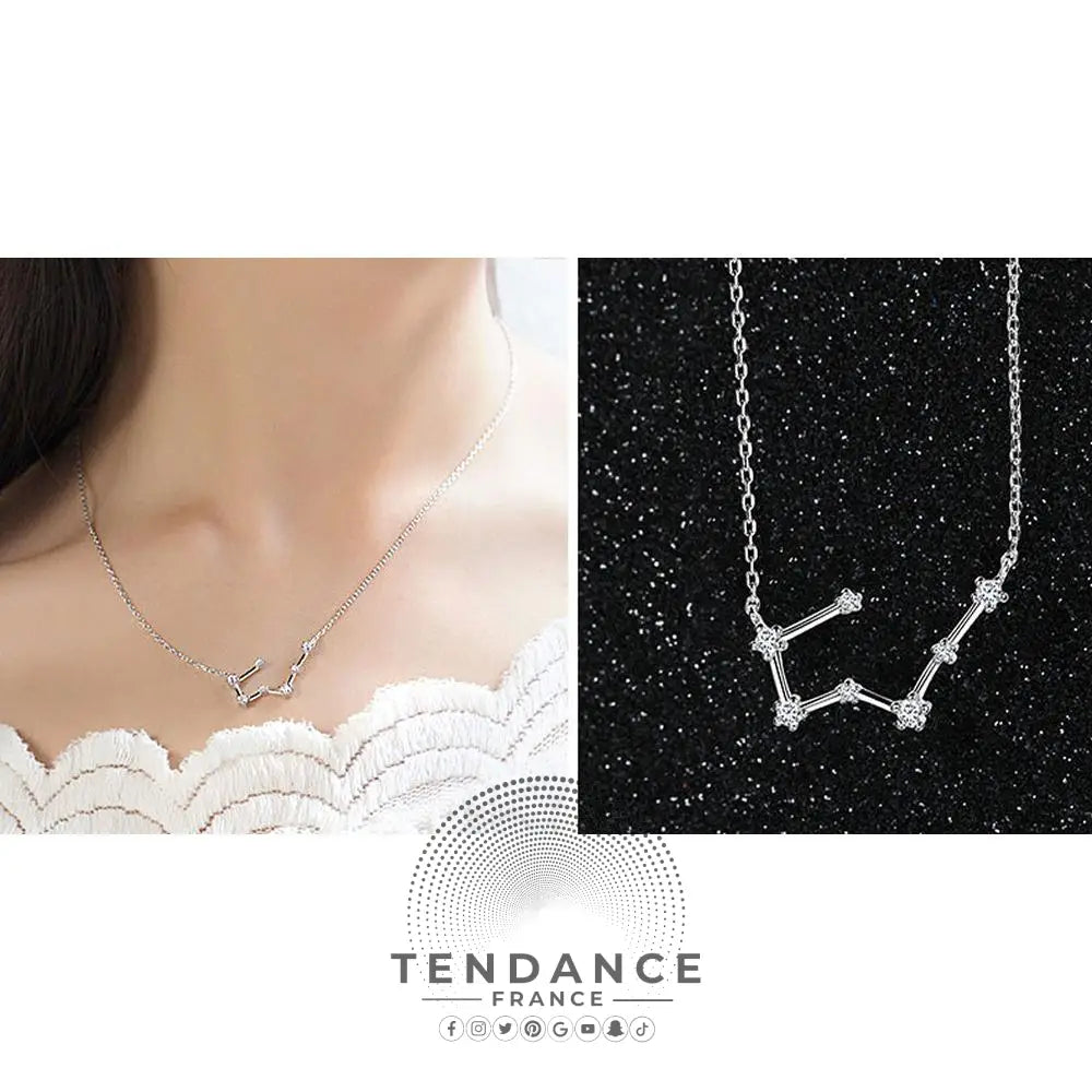 Collier Constellation Du Zodiaque En Argent |