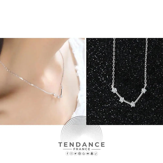 Collier Constellation Du Zodiaque En Argent |