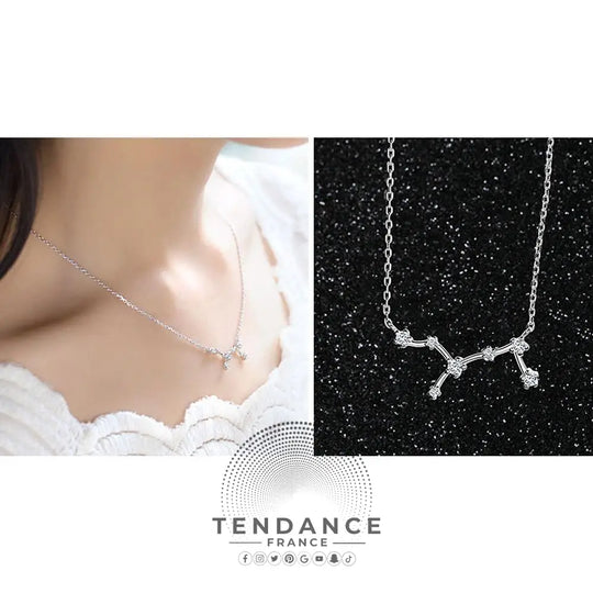 Collier Constellation Du Zodiaque En Argent |