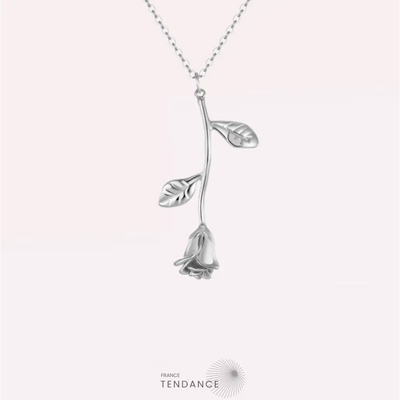 Collier Rose éternelle Fleur Dorée | France-Tendance