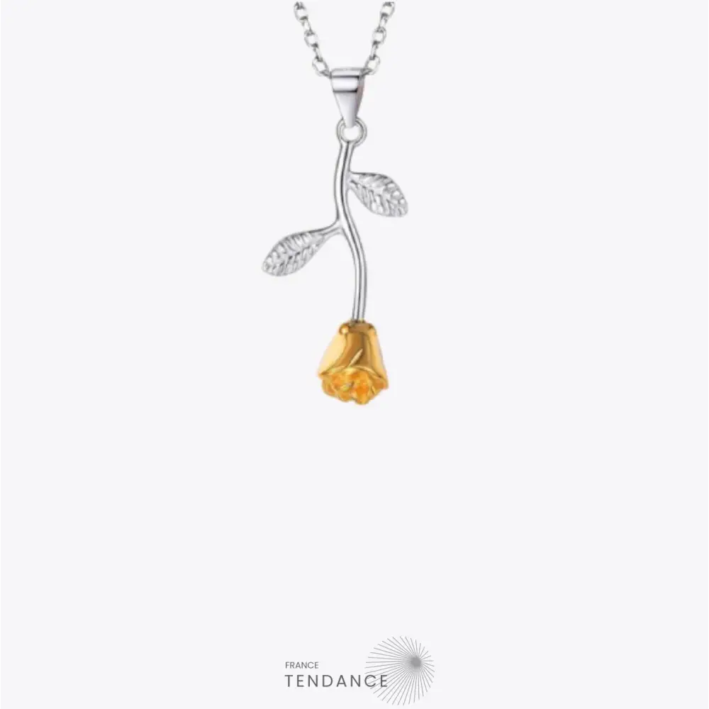 Collier Rose éternelle (argent) | France-Tendance