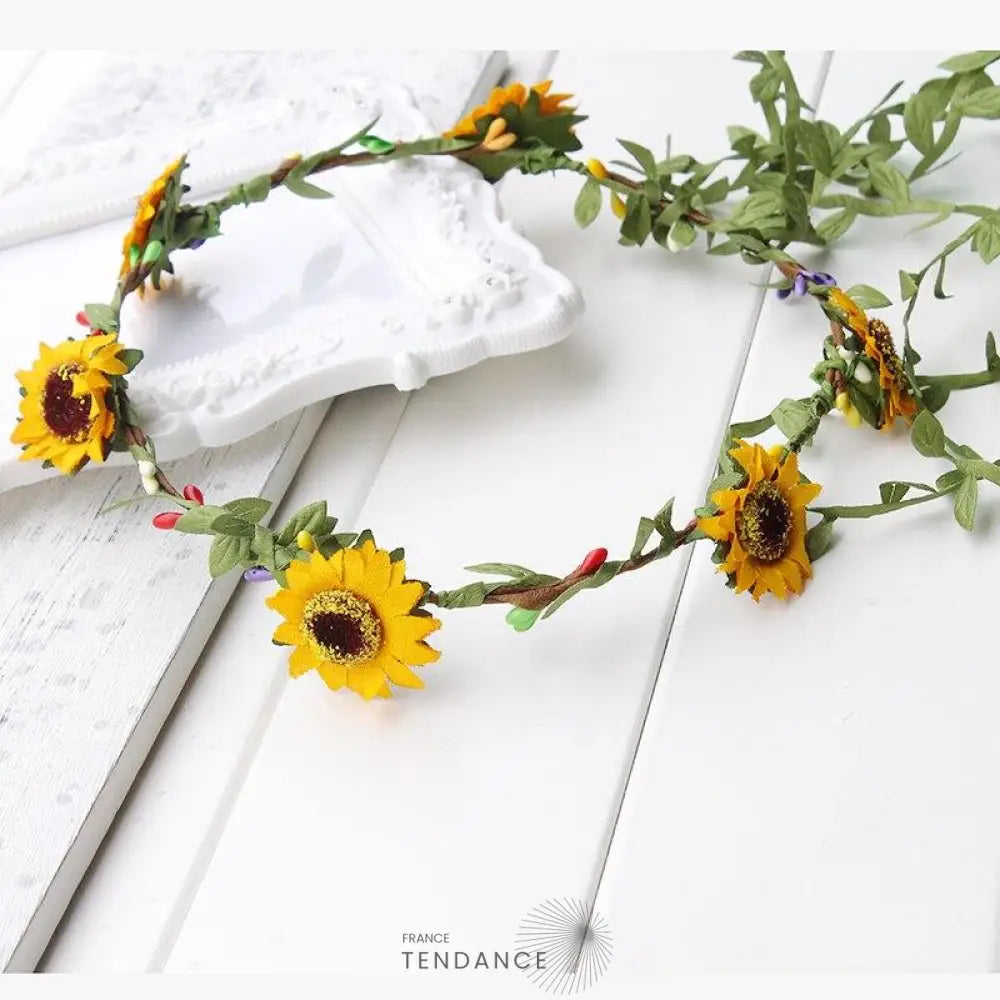 Couronne De Fleurs Tournesol | France-Tendance