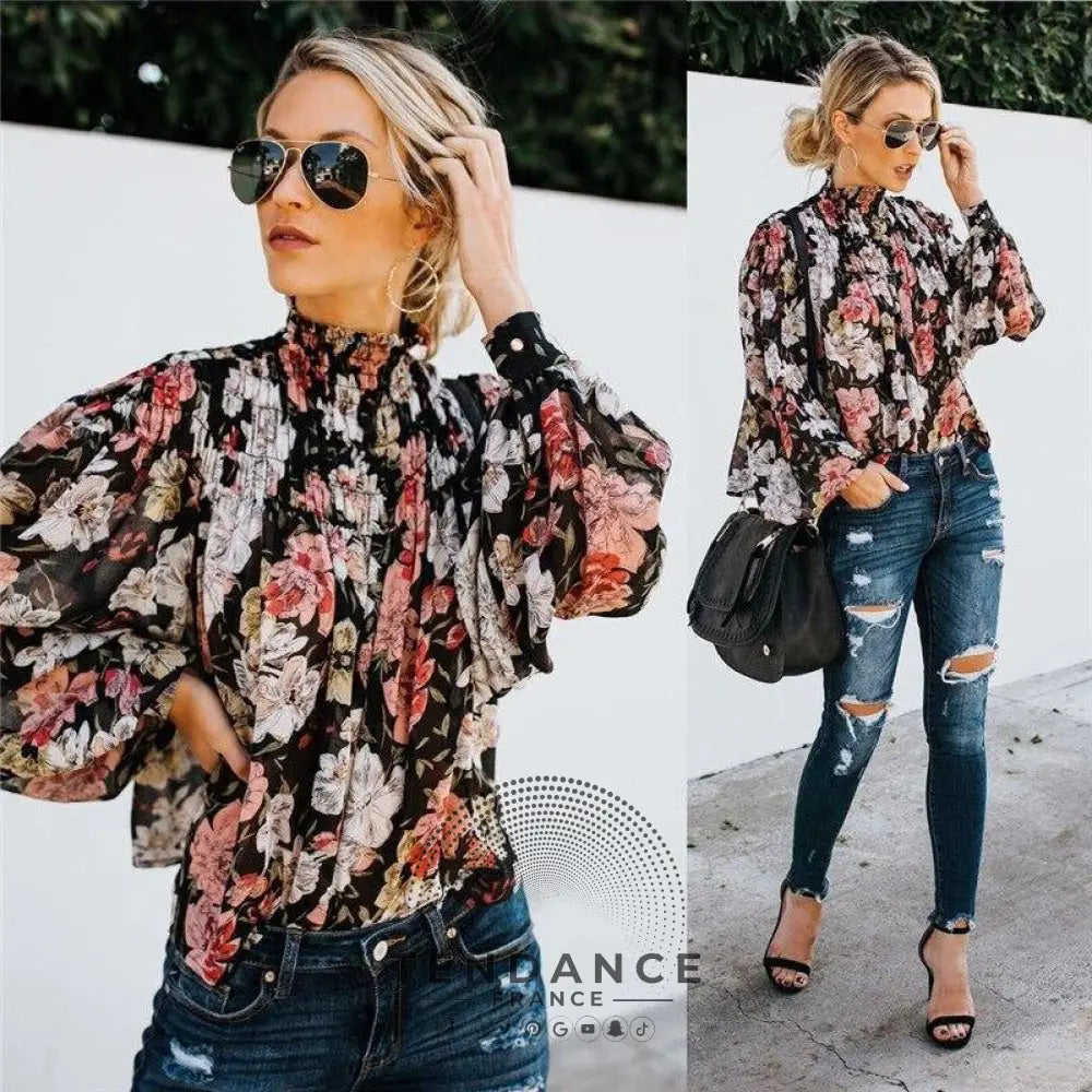 Haut Vintage Floral | France-Tendance