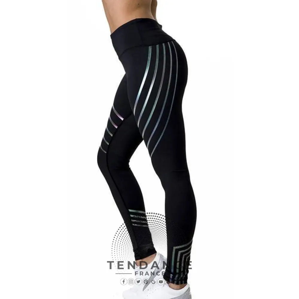 Legging Striped Laser (multicolore Arc-en-ciel)