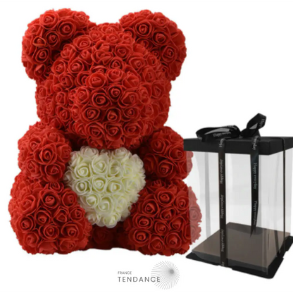 Ourson Géant Xxl En Roses éternelles (55cm) |