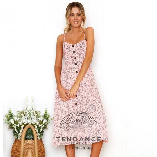 Robe Bohème Midi Imprimée | France-Tendance