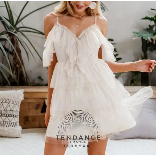 Robe élégante à Volants | France-Tendance