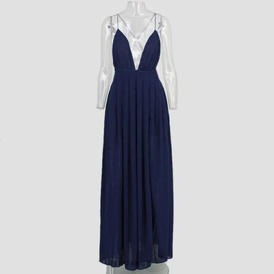 Robe Longue De Soirée Plissée | France-Tendance
