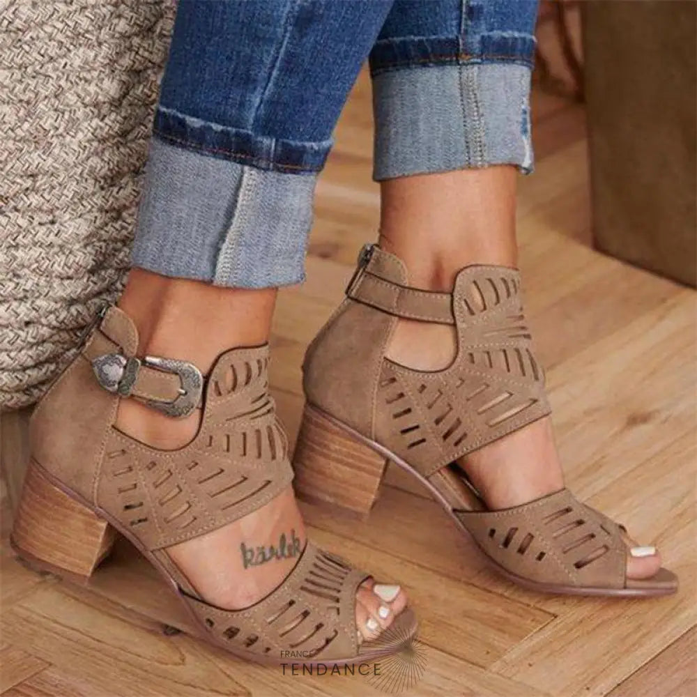 Sandale Eté Avec Talon Dahood | France-Tendance
