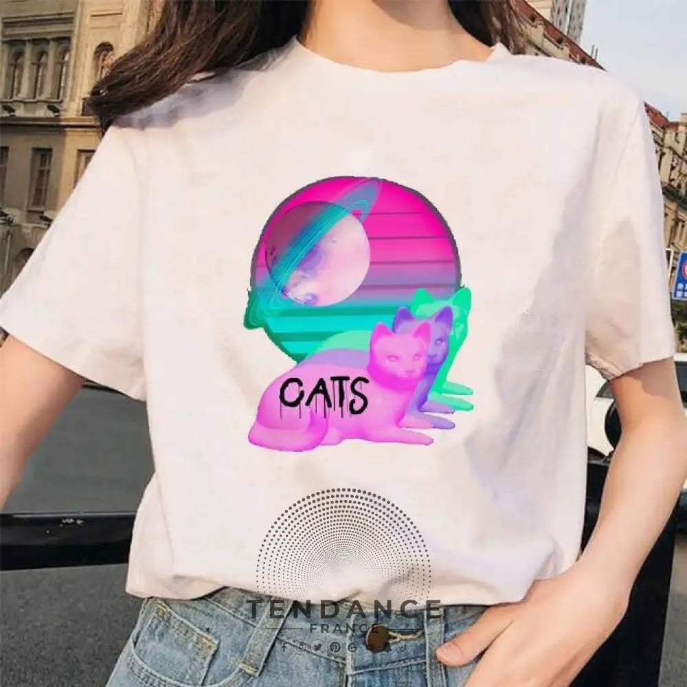 T-shirt Saturn Cat | France-Tendance