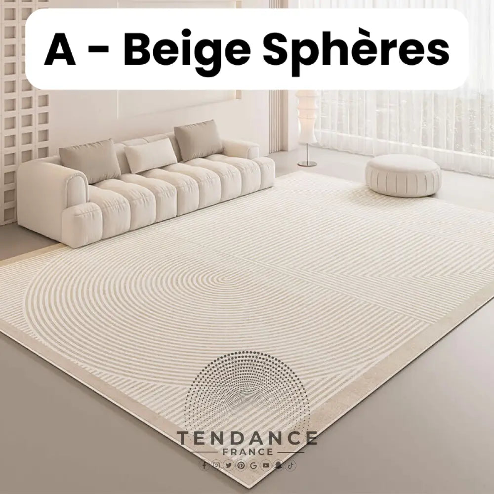 Tapis Magique Intachable | Incroyable Mais Vrai! A - Beige Sphères / Paillasson (0.4X0.6M) Salon